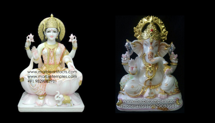Ganesh Laxmi Murti Online-Marble Temples - Marble Artifacts